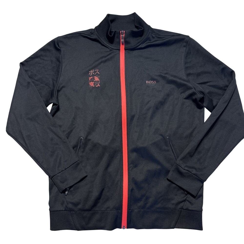 BOSS Hugo Boss Tokyo Capsule Collection Track Jacket Black Red Full Zip Men's XL